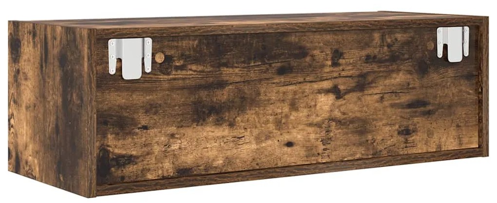 2 db füstös tölgy színű szerelt fa TV-szekrény 80x31x25,5 cm
