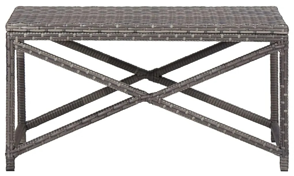 vidaXL szürke polyrattan kerti pad 80 cm