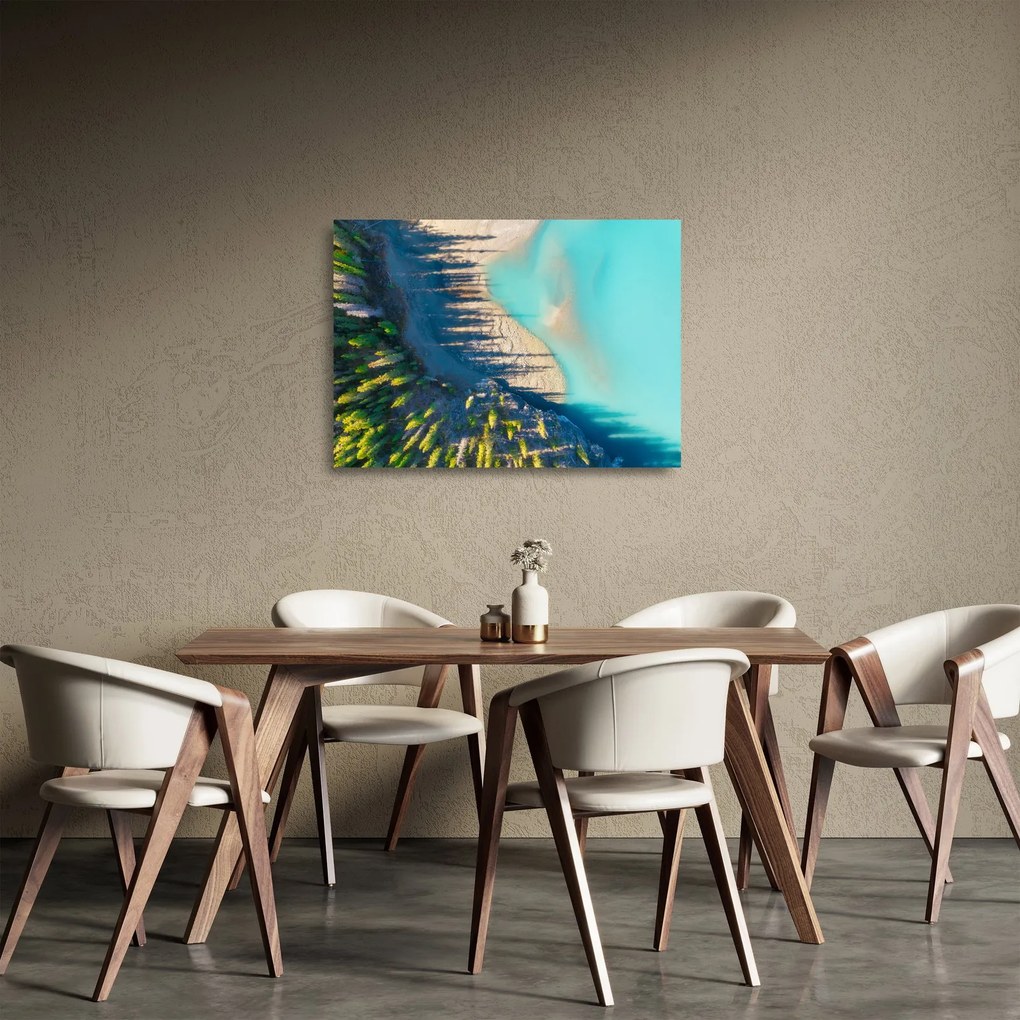 Üveg kép - Kilátás a tóra (70x50 cm)