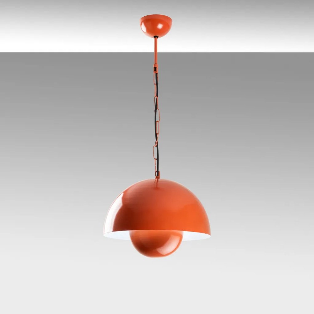 Kure 2676 narancssárga fém függőlámpa, Ø30 cm