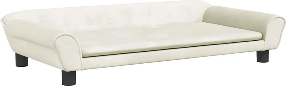 vidaXL krémszínű bársony gyerekkanapé 100 x 50 x 26 cm