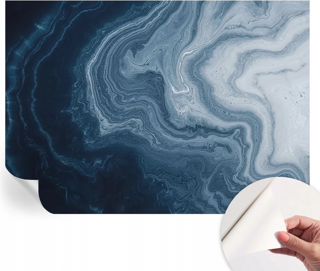 Fotótapéta Öntapadós Dekoratív tapéta Kék hullámok 312x219 cm