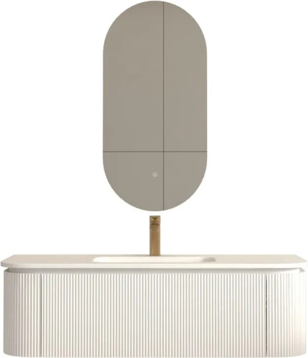 AREZZO design SIERRA 120 cm-es Fürdőszoba alsószekrény 1 fiók, 2 ajtó, matt fehér