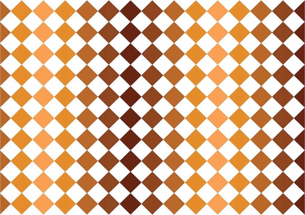 Rombusz tapéta Geometria Minimalizmus Barna hálószoba nappali 208x146 +ragasztó