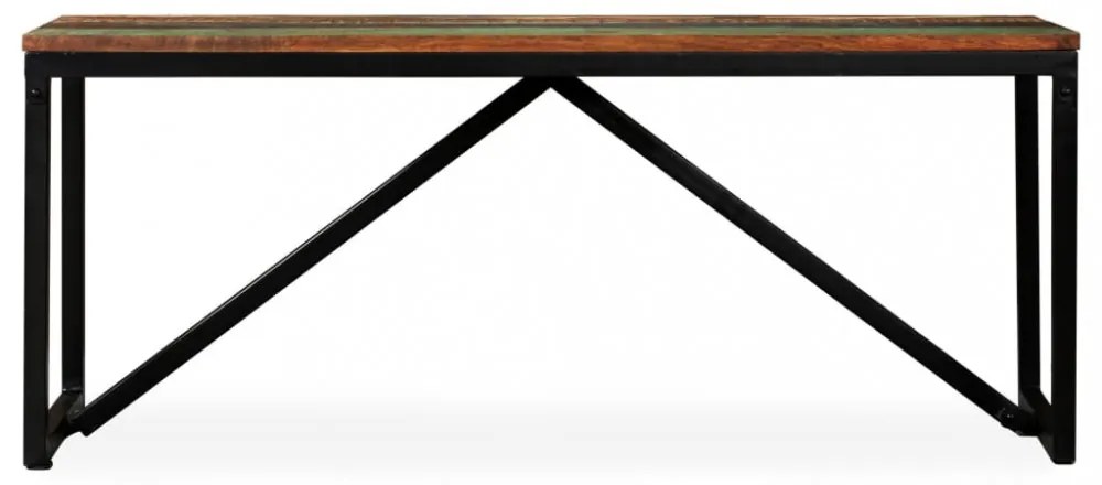 tömör újrahasznosított fa pad 110 x 35 x 45 cm