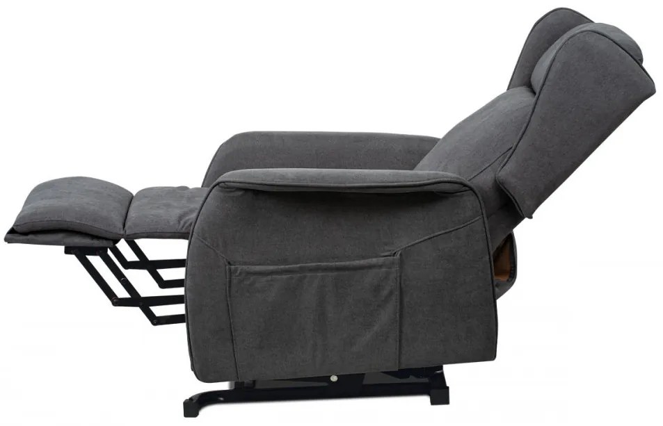 Fotoliu Pentru Tv Și Relaxare Cu Control Electric, Tapițerie Textil Gri Tv-1190