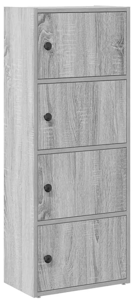 szürke sonoma színű szerelt fa könyvespolc 40x24x102 cm