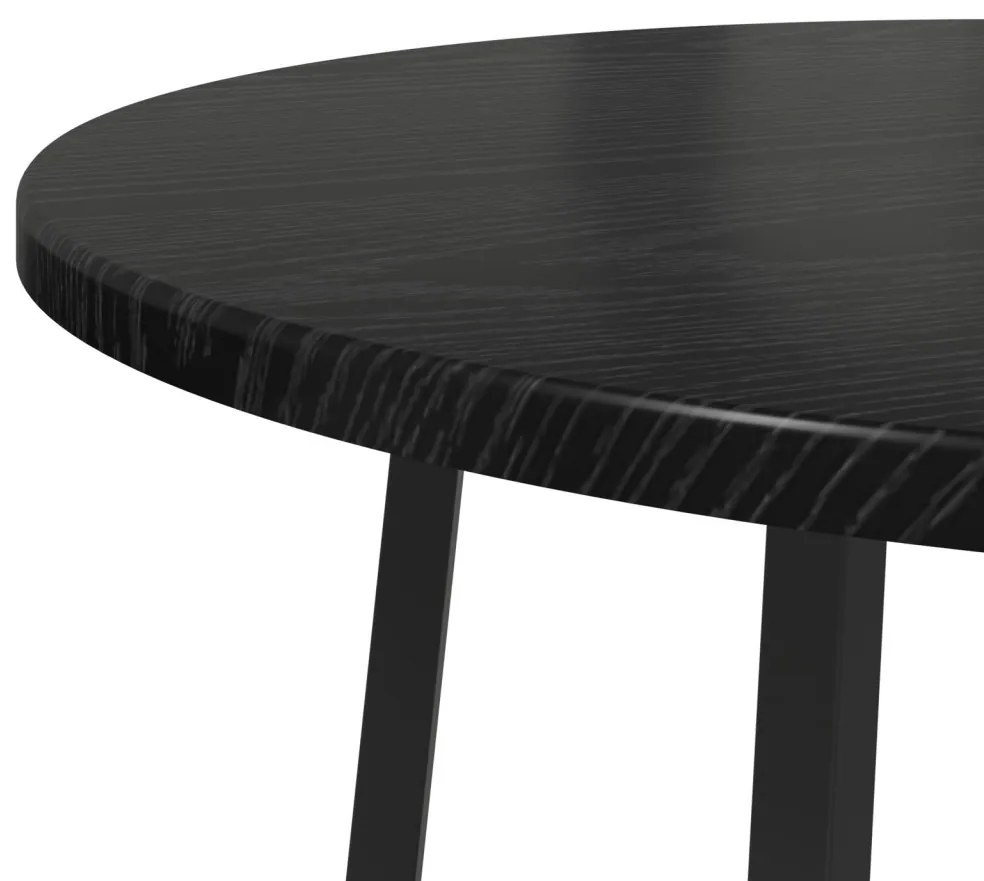 vidaXL Kisasztal készlet polcokkal 2 pcs Fekete tölgy