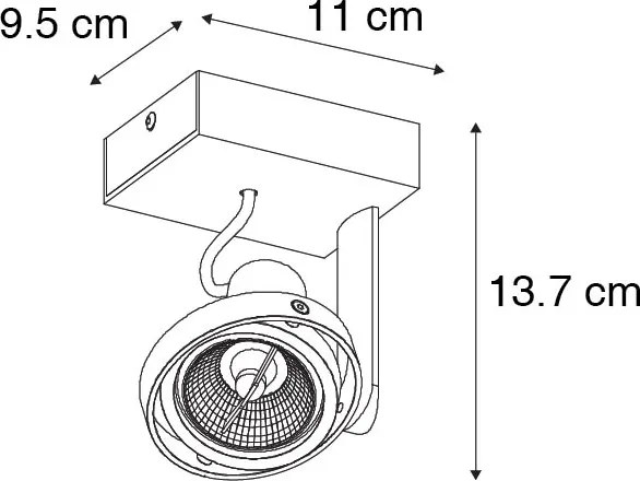 Modern spotlámpa fehér - Master 70