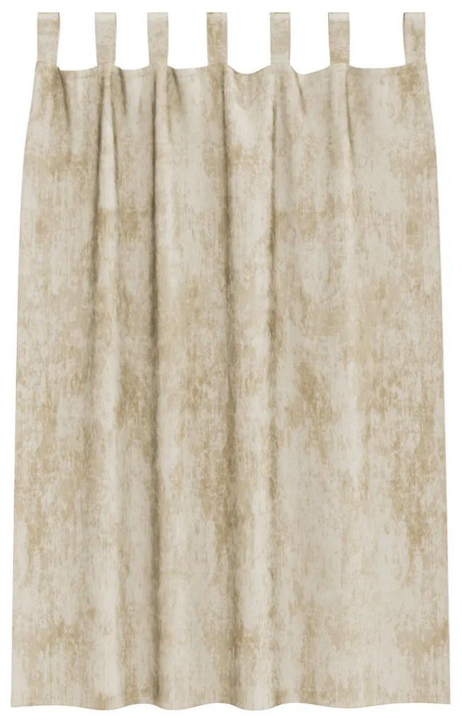 Bársonyfüggönyök 2 db gombfül Krém 175x140 cm