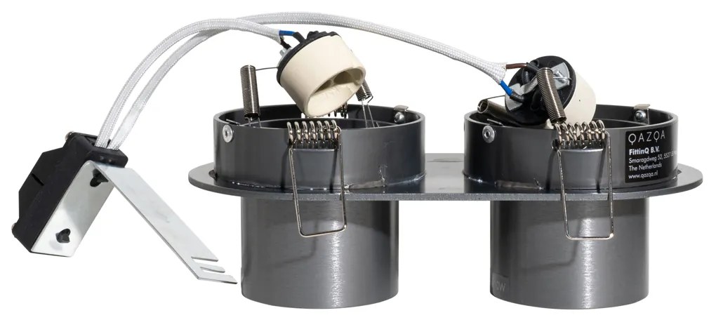 6 darabos süllyesztett spotlámpa készlet gunmetal GU10 50mm 2-Lights - Installa