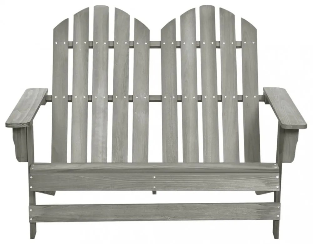 kétszemélyes szürke tömör fenyőfa kerti adirondack szék