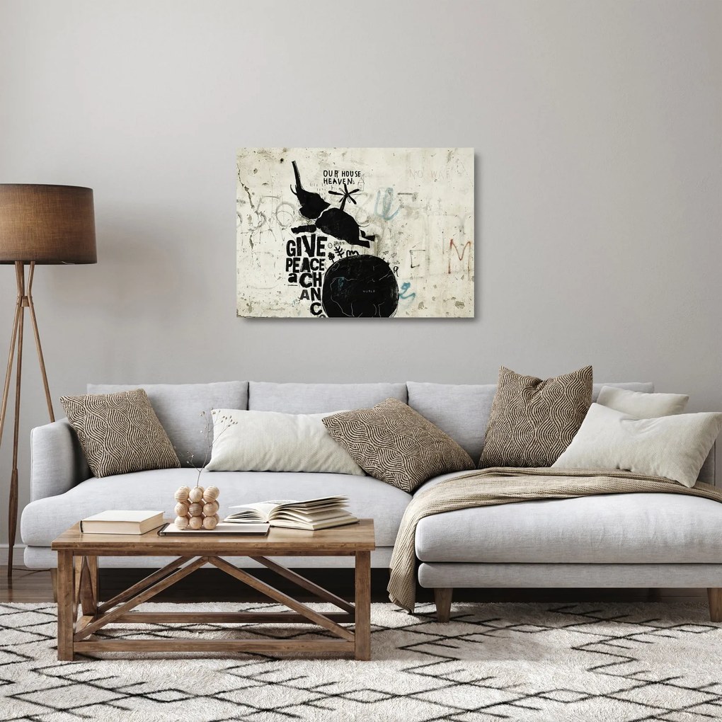 Kép - Slon nad zemou  (üvegen) (70x50 cm)