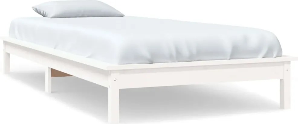 vidaXL fehér tömör fenyőfa ágykeret 90 x 200 cm