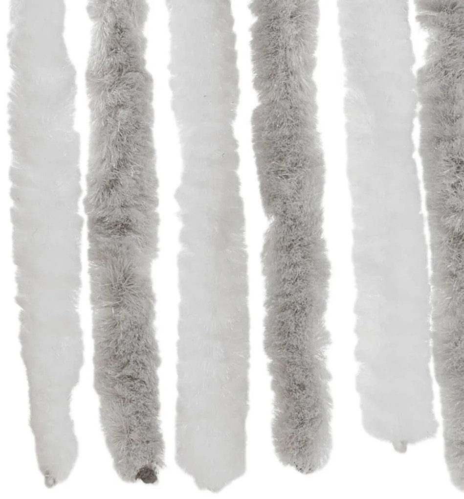 világosszürke és fehér zsenília rovarfüggöny 100x200 cm