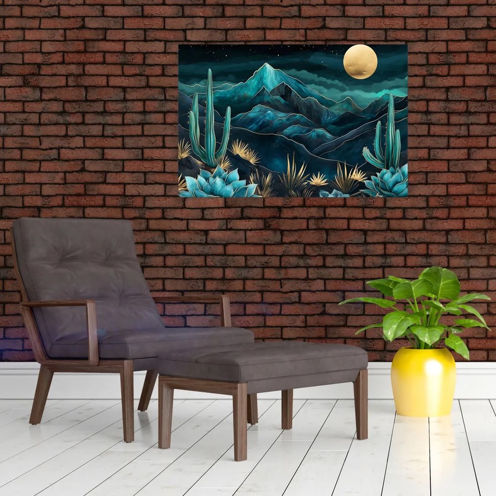 Kép - Türkiz éjszaka (90x60 cm)