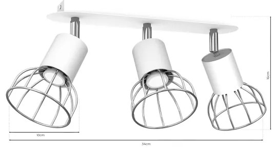 Spotlámpa DANTE 3xGU10/25W/230V fehér/fényezett króm