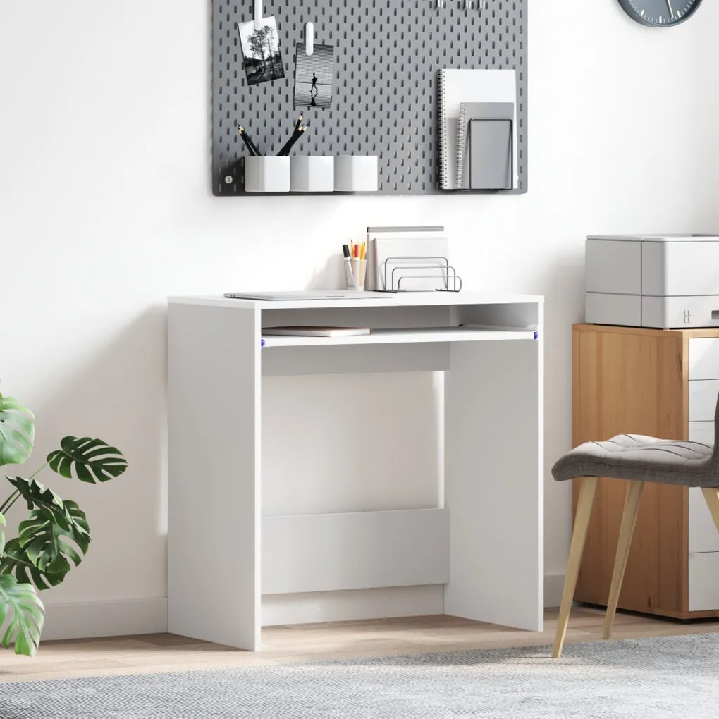 Számítógépasztal Fehér Engineered wood Kompakt Szervezők