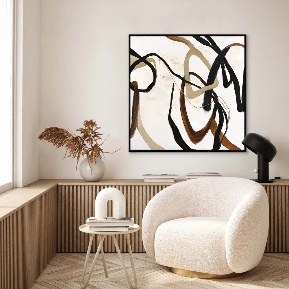 Kézzel festett kép 100x100 cm Once Again – Malerifabrikken