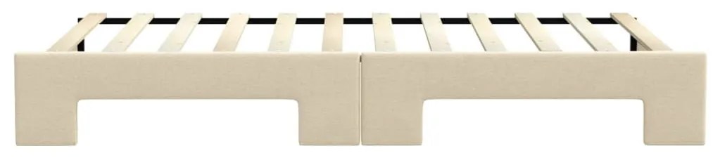 krémszínű kihúzható szövet heverő 100x200 cm