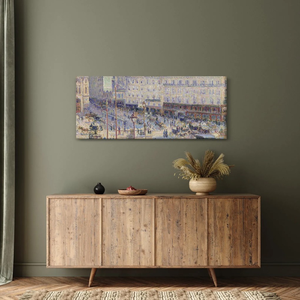 Kép - Camille Pissarro, The Place du Havre, reprodukciók (120x50 cm)