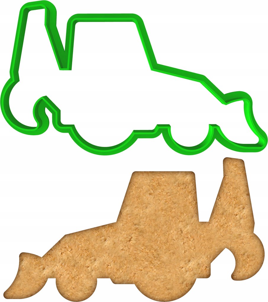 Mézeskalács lyukasztó automata kotrógép buldózer kotrógép 12cm