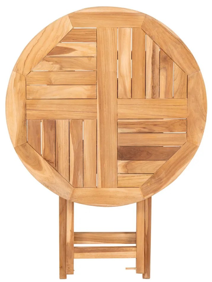 Oviedo kisasztal, teak fa, natúr 70x75 cm