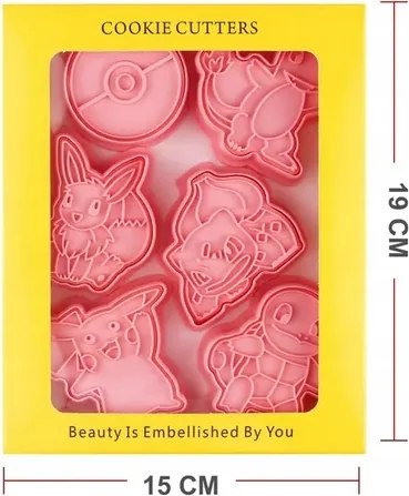 Sütemény Lyukasztó Formák Pokémonok 6 db-os szett