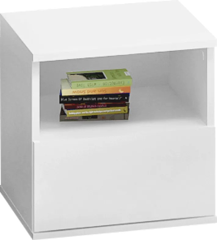 Éjjeliszekrény, fehér, DOLI