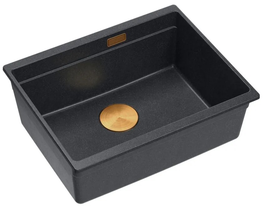 gránit mosogató Logan 100 Black Metallic