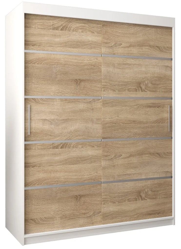 Ruhásszekrény 180 cm Verika 1 180 (fehér + szonoma tölgy). 1063717