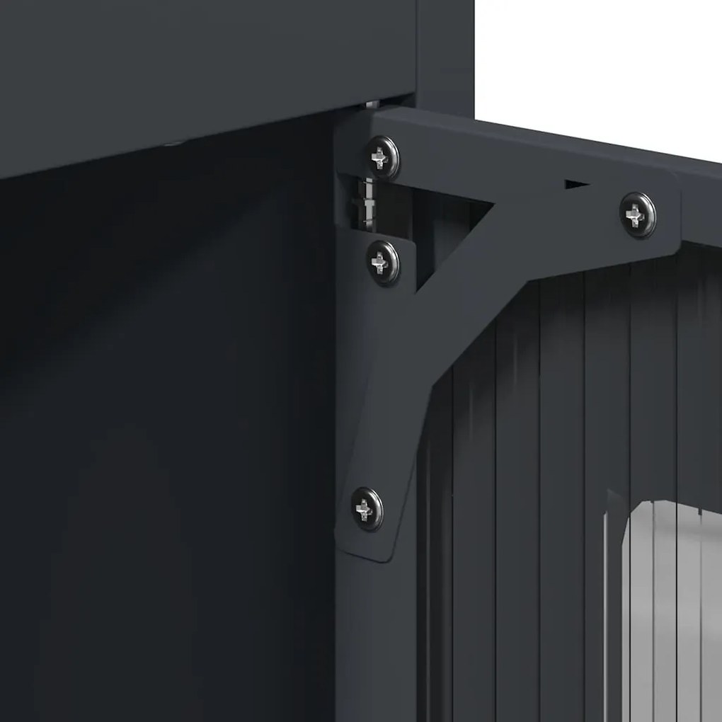 Highboard antracit 68x39x123 cm Acél