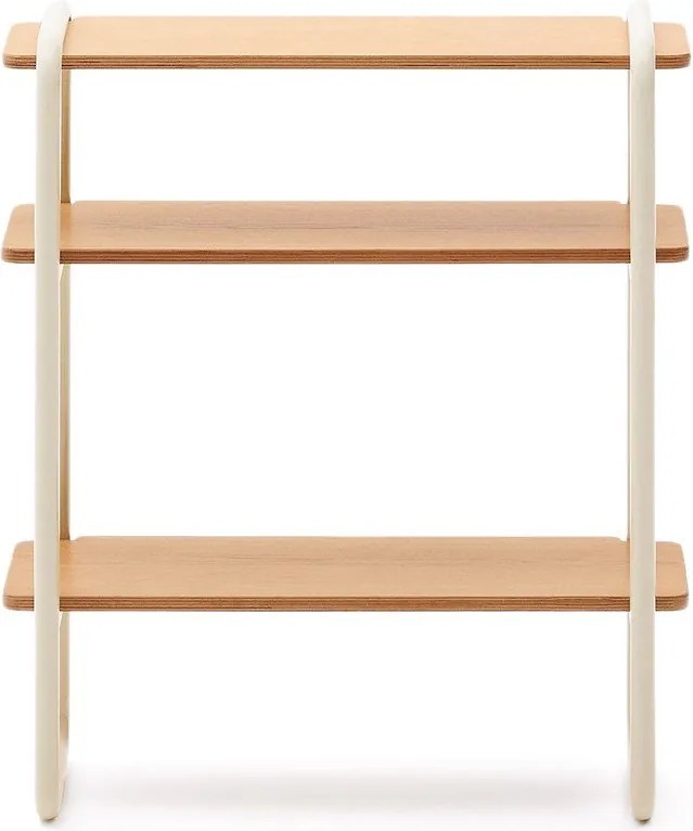 Bézs-natúr színű függő gyerek könyvespolc kőrisfa dekorral 60x70x28 cm Tinn – Kave Home