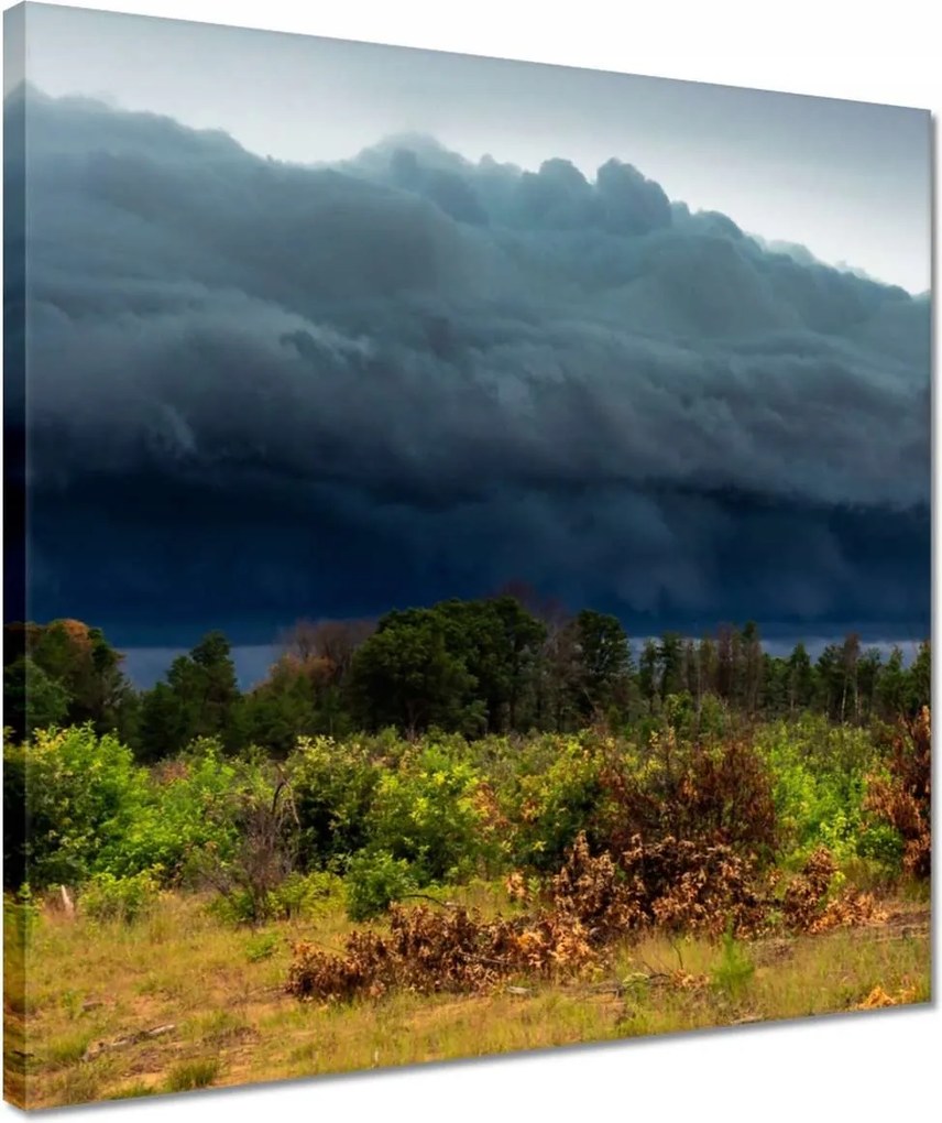 Vászonkép 40x40 Ősz Hegyek Folyó Fák