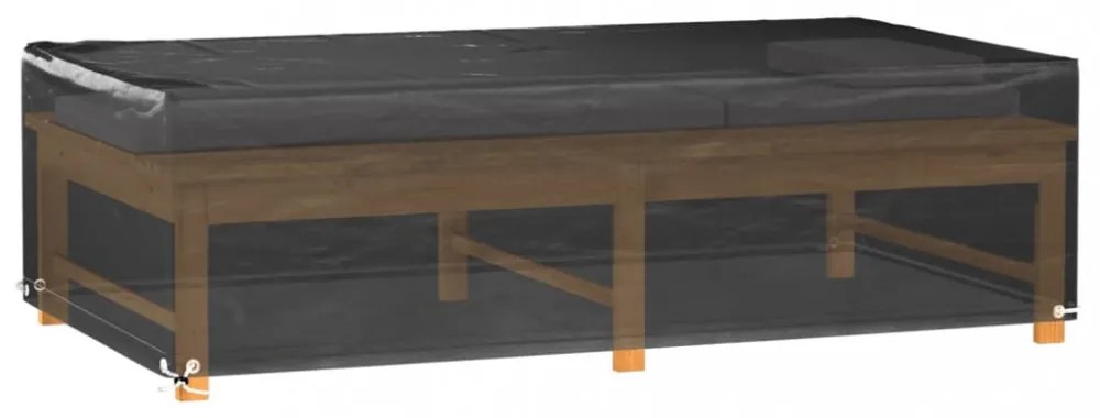 2 db téglalap alakú kerti bútorhuzat 8 fűzőlyukkal 125x70x35 cm