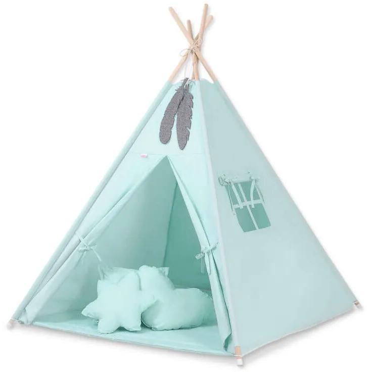 BabyLion Textil sátor játszószőnyeggel és párnákkal - Menta