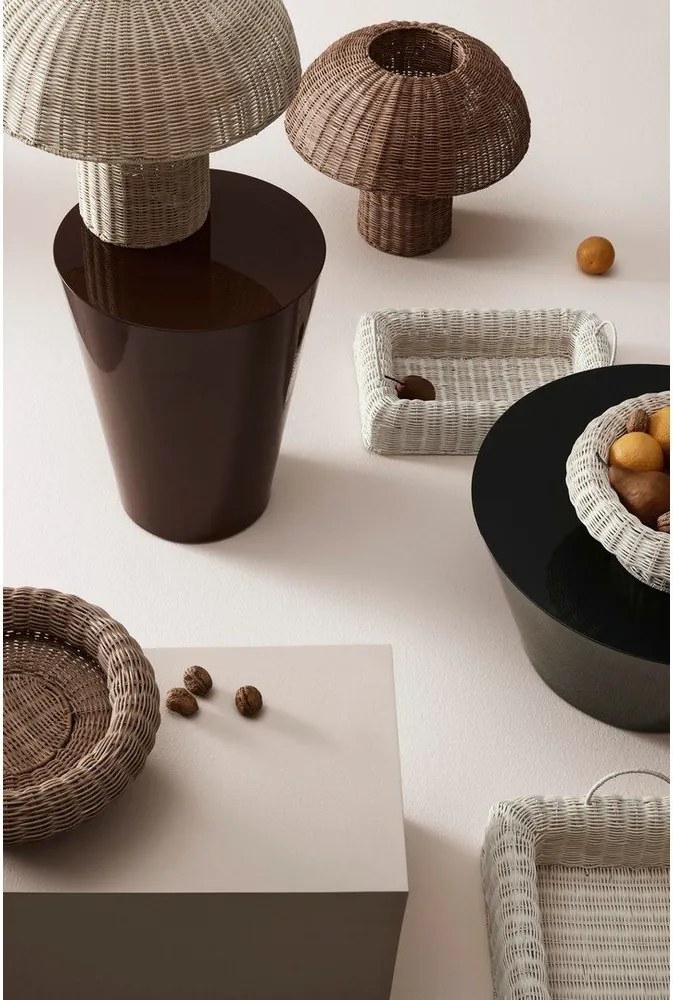 Natúr színű rattan LED asztali lámpa rattan búrával (magasság 40 cm) Irele – Bizzotto