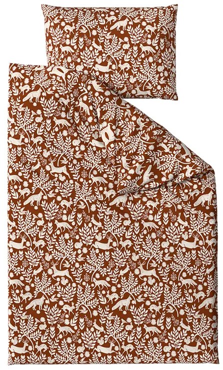 Mikroszálas ágyneműhuzat FOREST ANIMALS barna Ágyneműhuzat mérete: 70 x 90 cm | 140 x 200 cm