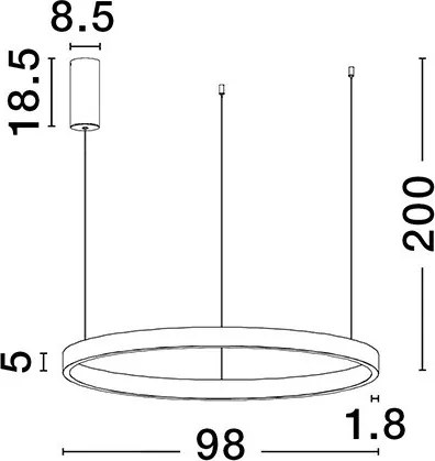 NOVALUCE 9345670 ELOWEN Modern Led Függesztett Lámpa LED IP20