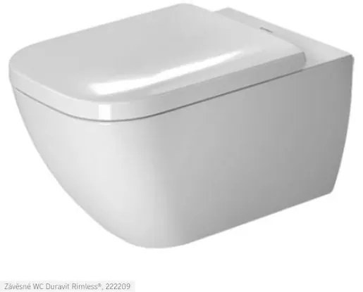 Duravit Happy D.2 wc falra szerelhető fehér színben fényes felülettel hátsó kifolyással 2222092000