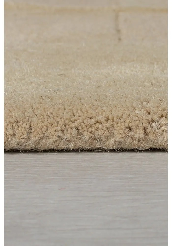 Bézs gyapjú kerek szőnyeg ø 160 cm Gigi - Flair Rugs