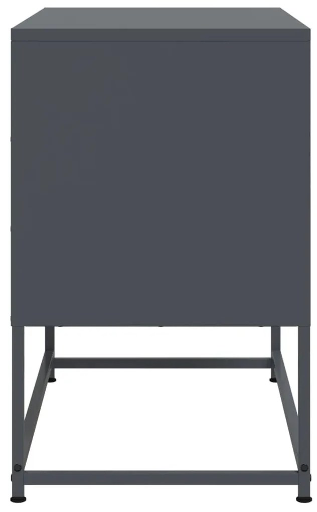 antracitszürke acél TV-szekrény 68,5x39x60,5 cm