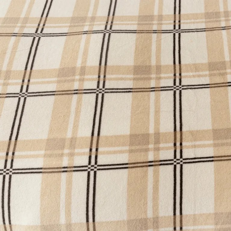 Mikroplüss lepedő PLAID 200x200 cm krémszínű