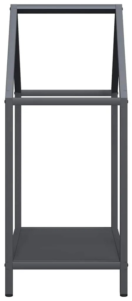antracitszürke hidegen hengerelt acél tűzifatároló 40x25x60 cm