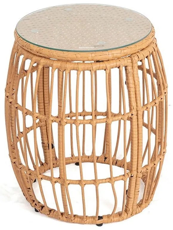 Műrattan kerek kerti tárolóasztal ø 47 cm Vistdal - Bonami Essentials