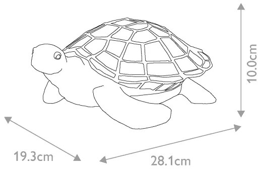 Elstead QZ-SAWBACK-TL - TIFFANY stílusú LED díszlámpa 1xG9/3W/12/230V, teknős motívummal