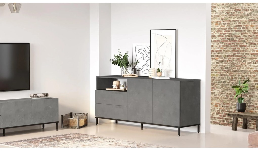 Konzolsztal Levoretta 32 (szürke + fekete). 1106470