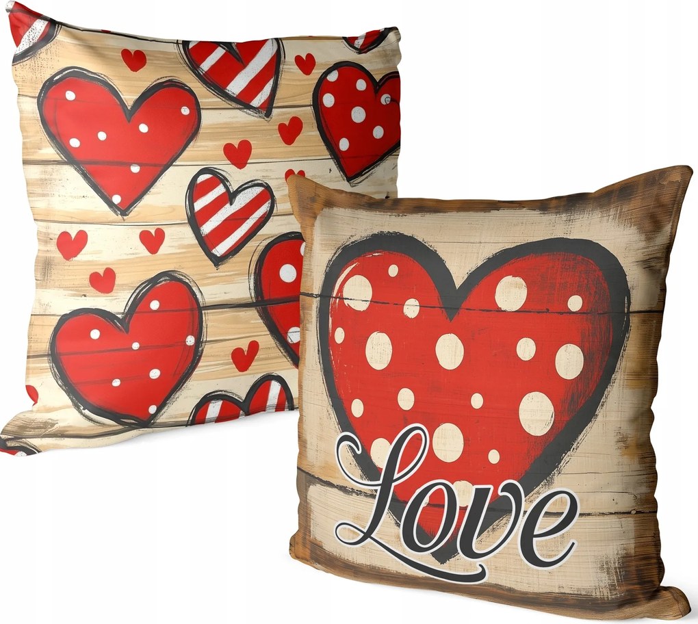 Párnahuzat Valentin Napra Ajándék Feleség Lány Párna 40X40 Love 0530