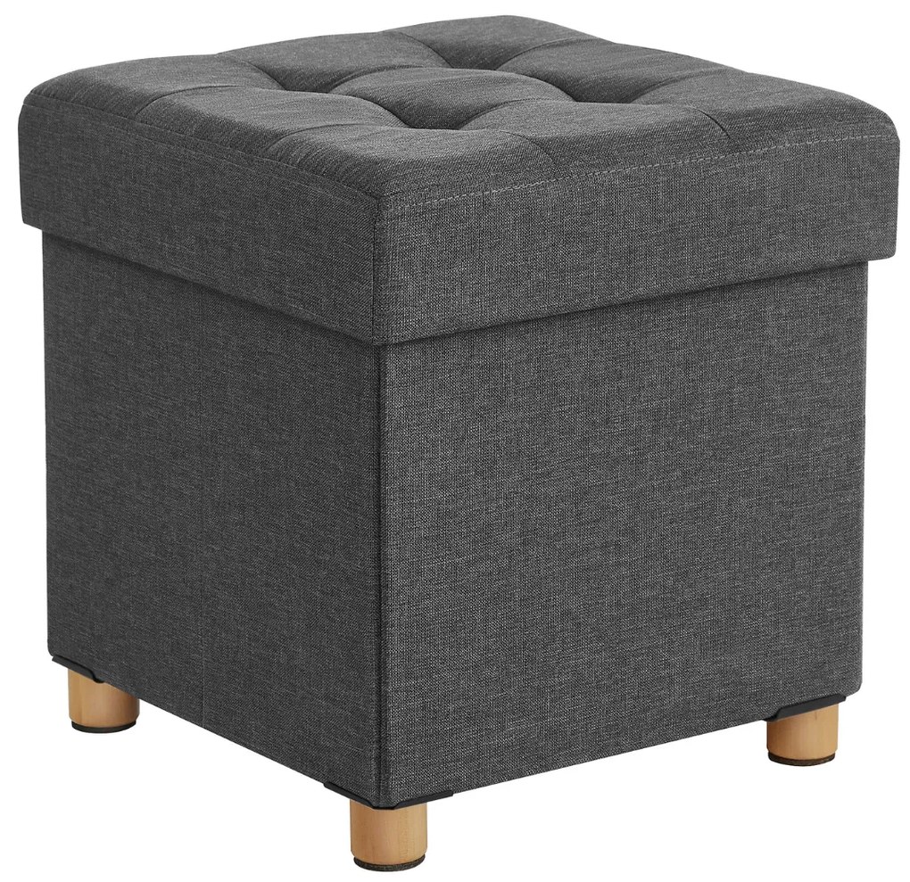 OTO lábas tárolós puff, 38x38x40cm, antracit SongmicsHome