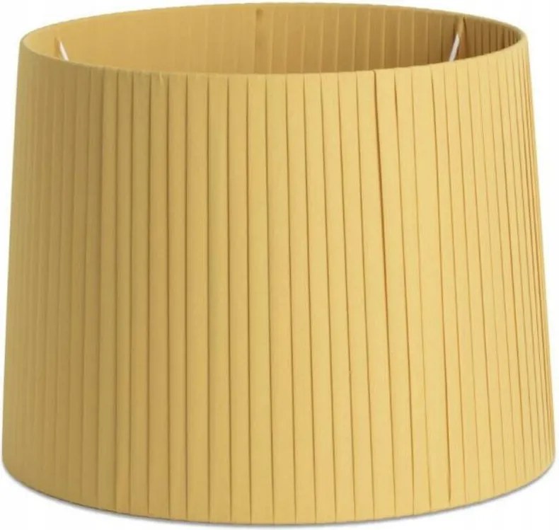 Faro sárga színű pliszírozott textil lámpaernyő, átmérő 400 mm, magasság 300 mm